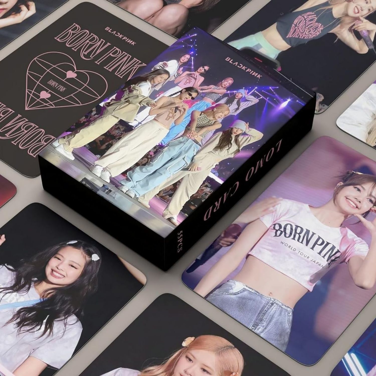 BLACKPINK '' Born Pink '' Çift Yön Baskılı Hologramlı Lazer/Lomo Card Seti