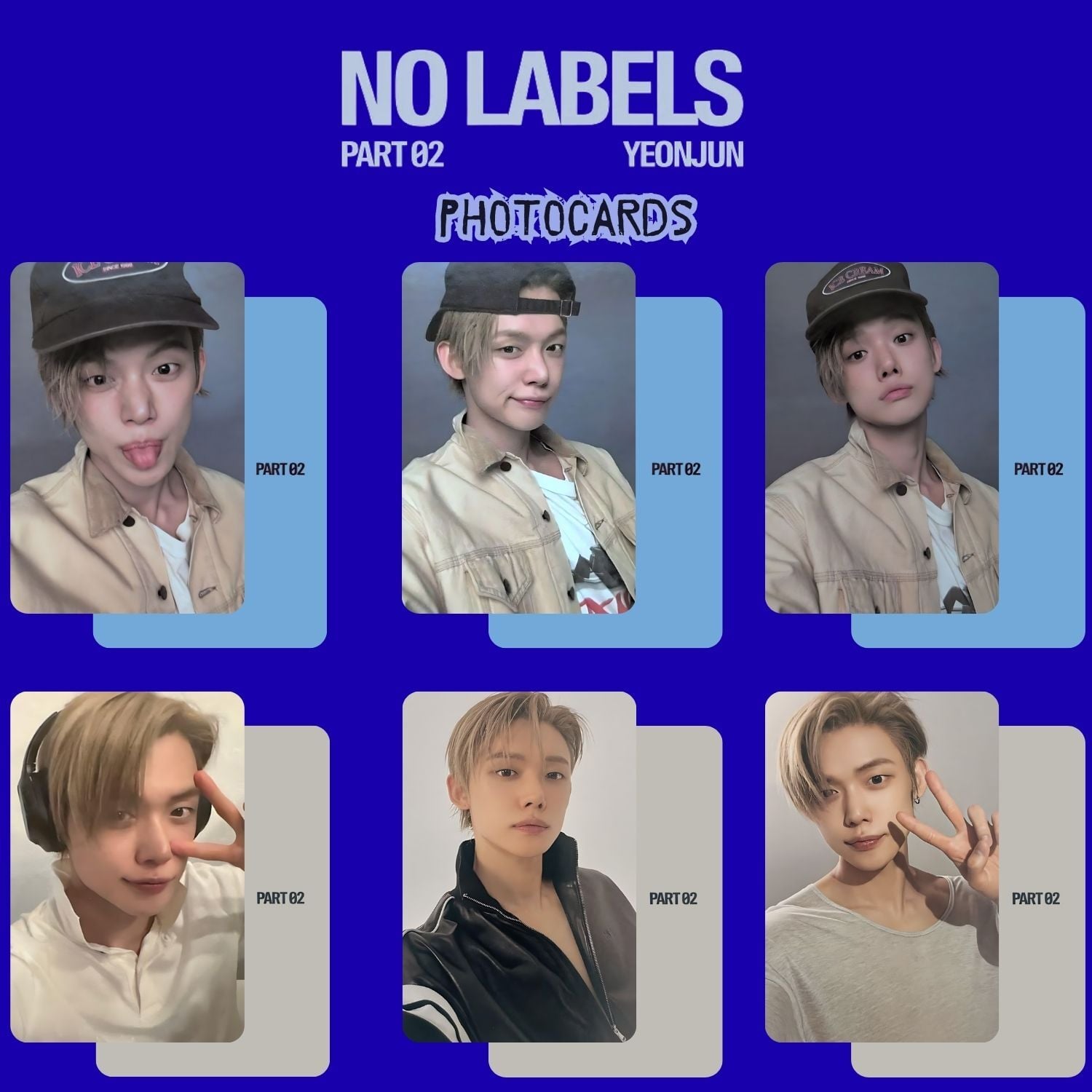 TXT Yeonjun '' No Labels PART 02 '' Photocards Set