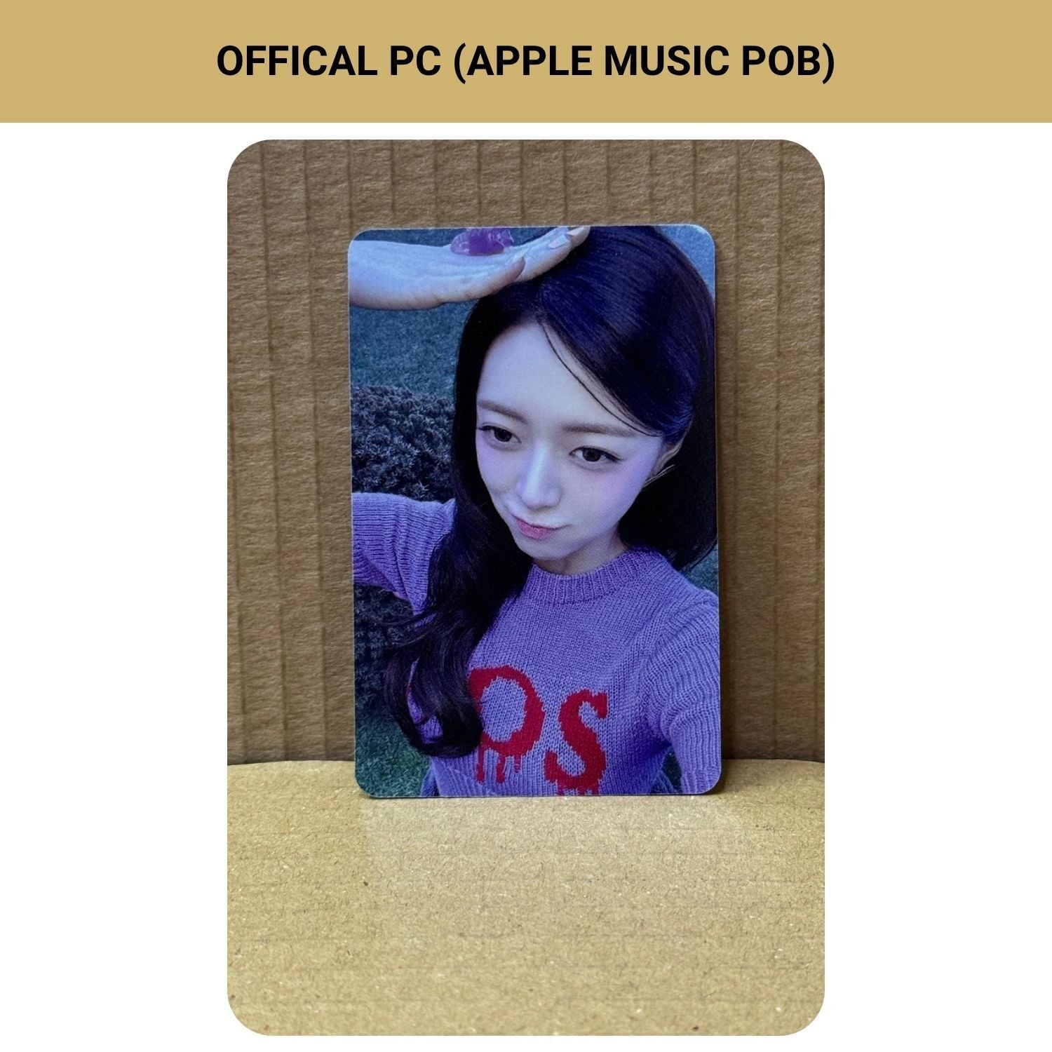 ITZY Yuna '' Ice Cream '' Apple Music POB Photocard