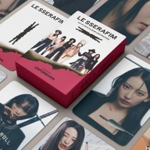 LE SSERAFIM '' Unforgiven '' Çift Yön Baskılı Lomo Card Seti