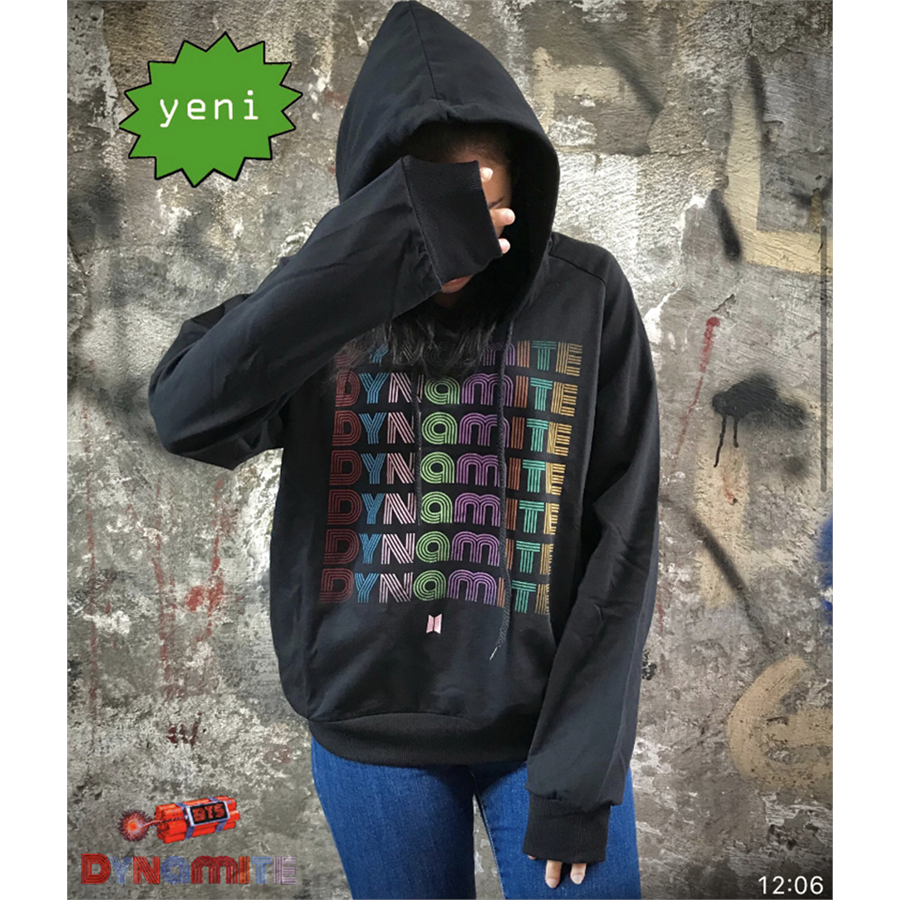 BTS ''Dynamite'' Kapüşonlu Sweatshirt L