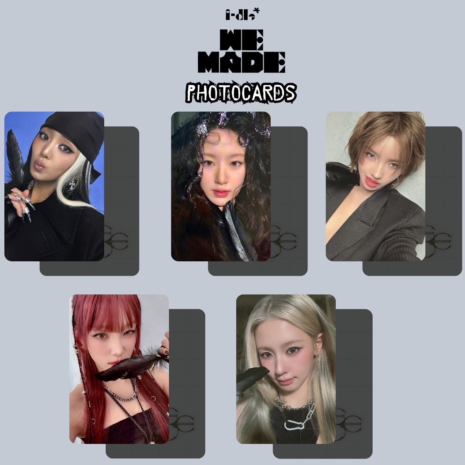 i-dle '' We Made '' Crow Ver. Photocards Set