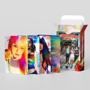 LE SSERAFIM '' Spaghetti '' Çift Yön Baskılı Hologramlı / Lomo Card Seti (60 Pcs)