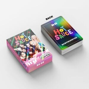 BABYMONSTER '' Hot Souce '' Çift Yön Baskılı Hologramlı / Lomo Card Seti (60 Pcs)