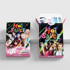 BABYMONSTER '' Hot Souce '' Çift Yön Baskılı Hologramlı / Lomo Card Seti (60 Pcs)