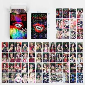 BABYMONSTER '' Psycho '' Çift Yön Baskılı Hologramlı / Lomo Card Seti (60 Pcs)