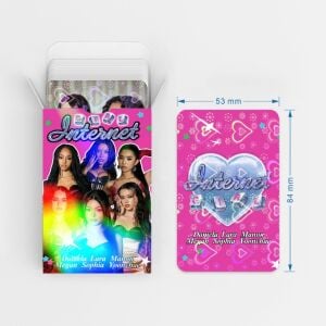KATSEYE '' Internet '' Çift Yön Baskılı Hologramlı / Lomo Card Seti (60 Pcs)