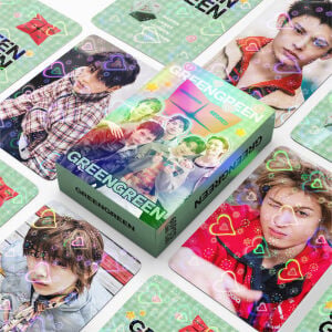CORTIS '' GreenGreen '' Çift Yön Baskılı Hologramlı / Lomo Card Seti (60 Pcs)