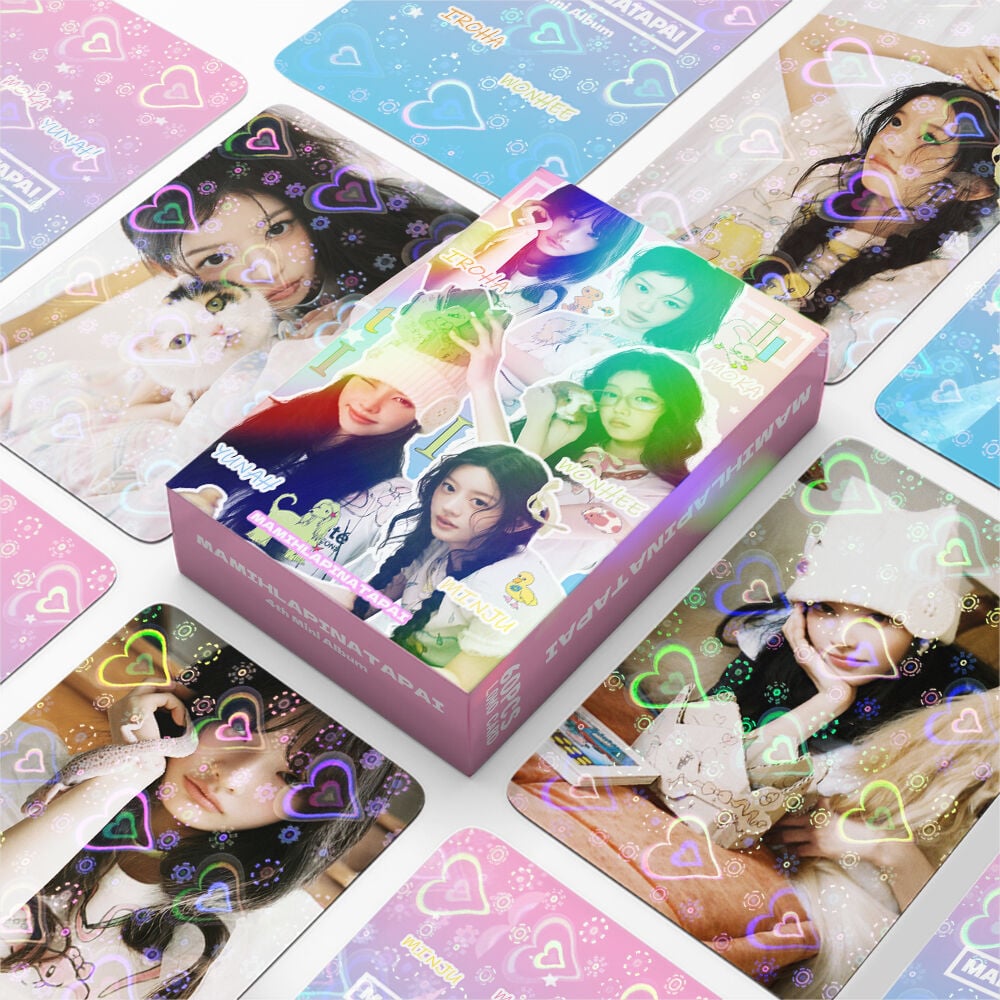 ILLIT '' MAMIHLAPINATAPAI '' Çift Yön Baskılı Hologramlı / Lomo Card Seti (60 Pcs)