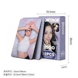 BLACKPINK Jisoo '' Amortage '' Çift Yön Baskılı Lomo Card Seti (60 Pcs)