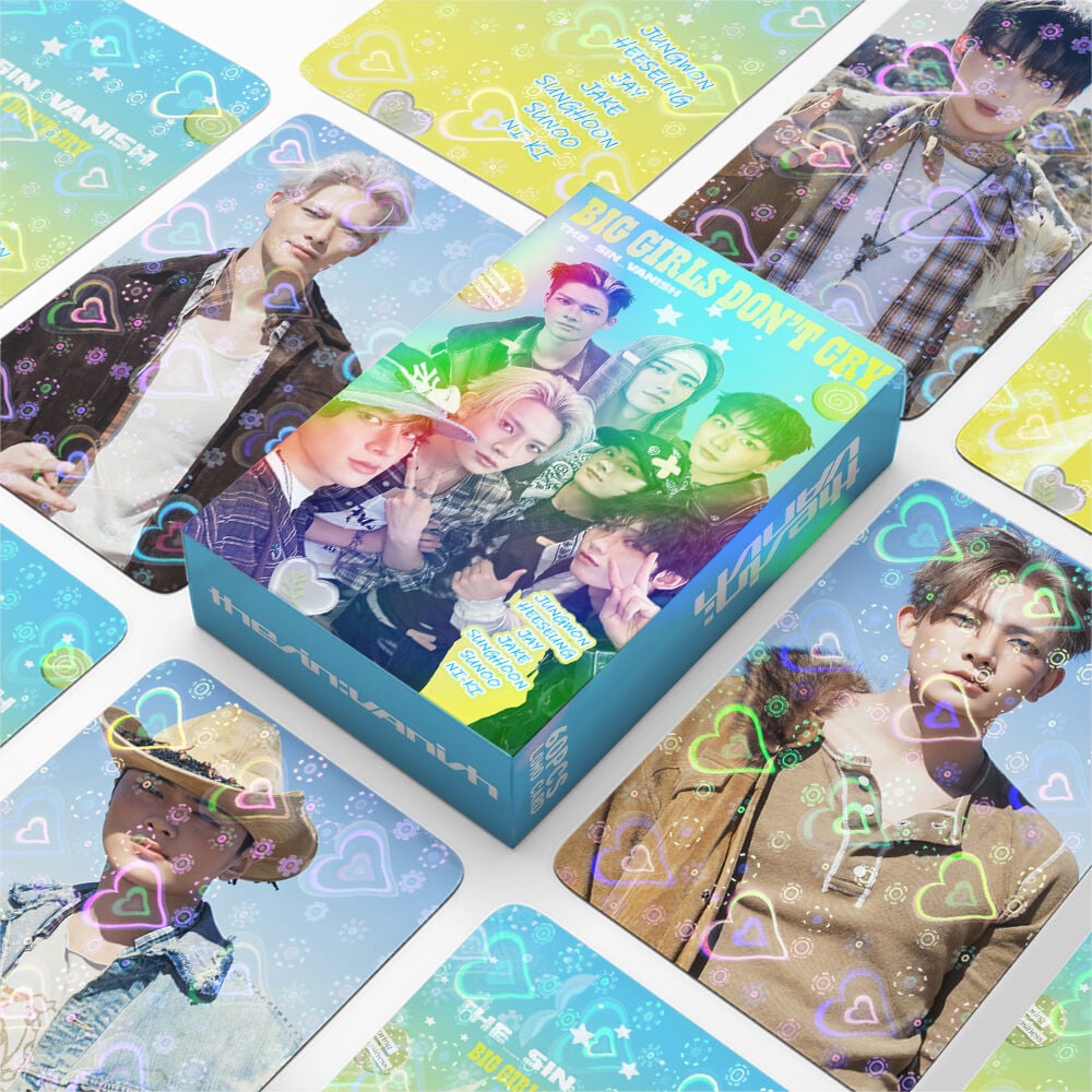 ENHYPEN '' The Sin : VANISH '' Çift Yön Baskılı Hologramlı / Lomo Card Seti (60 Pcs)