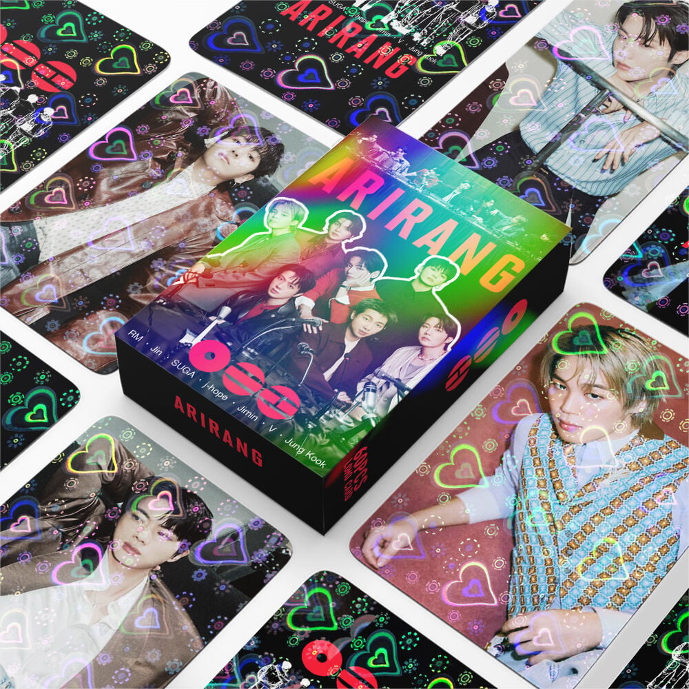 BTS '' Arirang '' Çift Yön Baskılı Hologramlı / Lomo Card Seti (60 Pcs)