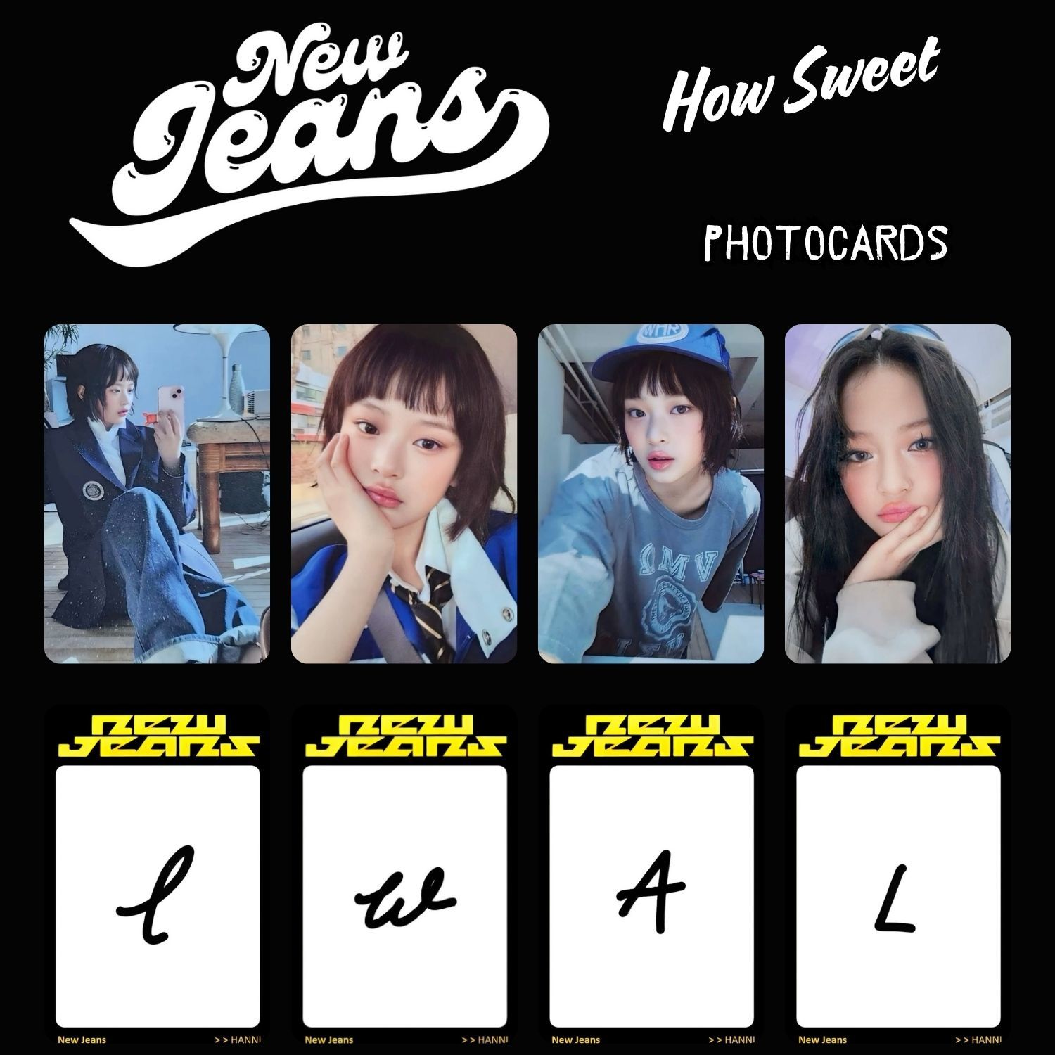 NEW JEANS '' How Sweet '' HANNI Photocards Set