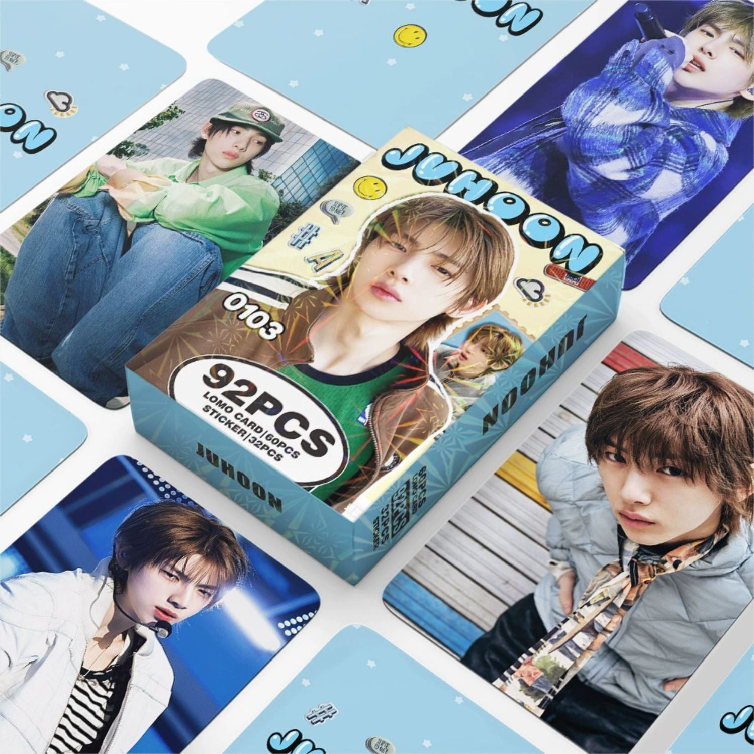 CORTIS '' Juhoon '' Çift Yön Baskılı Lomo Card Seti (60 Pcs)