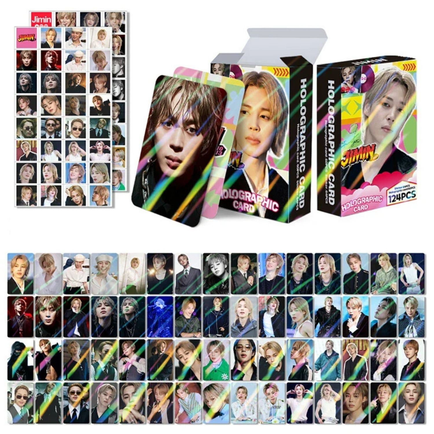 BTS '' Jimin '' Çift Yön Baskılı Hologralı / Lomo Card Seti (60 Pcs)