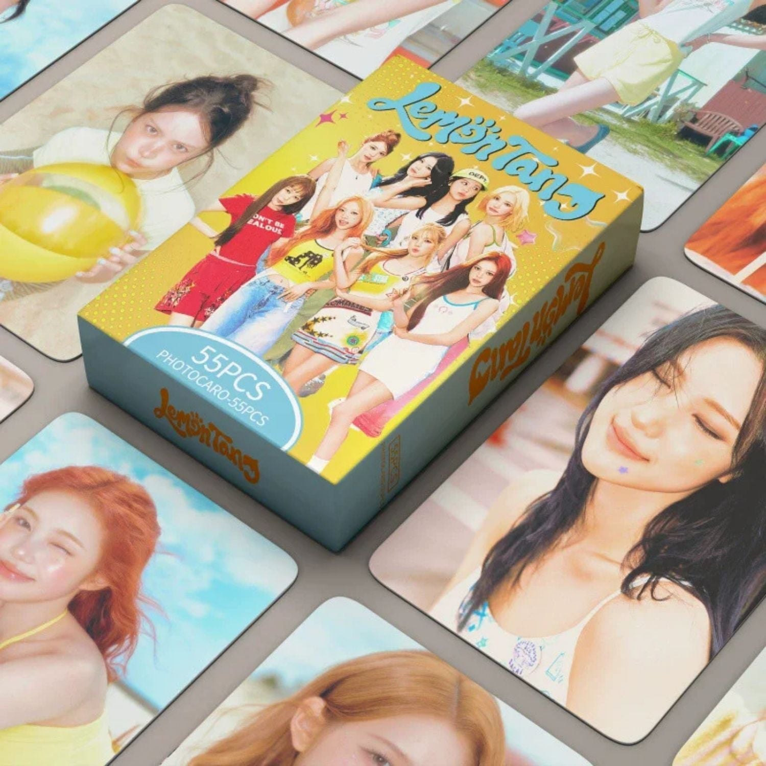 Hearts2hearts '' Lemon Tang '' Çift Yön Baskılı Lomo Card Seti (55 Pcs)