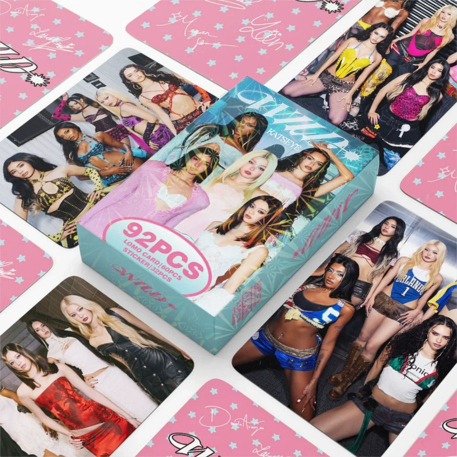 KATSEYE '' Wild '' Çift Yön Baskılı Lomo Card Seti (60 Pcs)