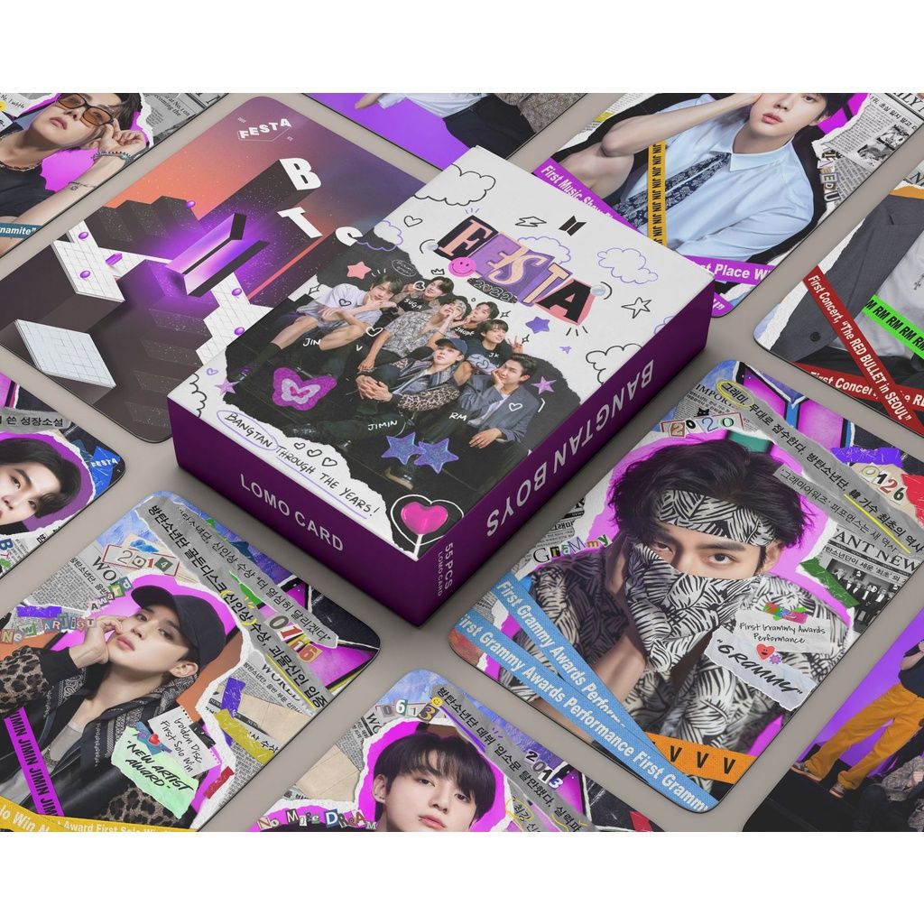 BTS '' Festa 2022 '' Çift Yön Baskılı Lomo Card Seti
