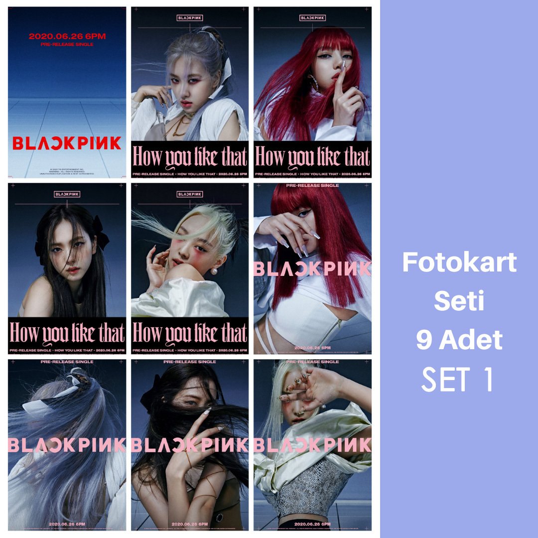 BLACKPINK ''How You Like That'' Fotokart Setleri SET 1