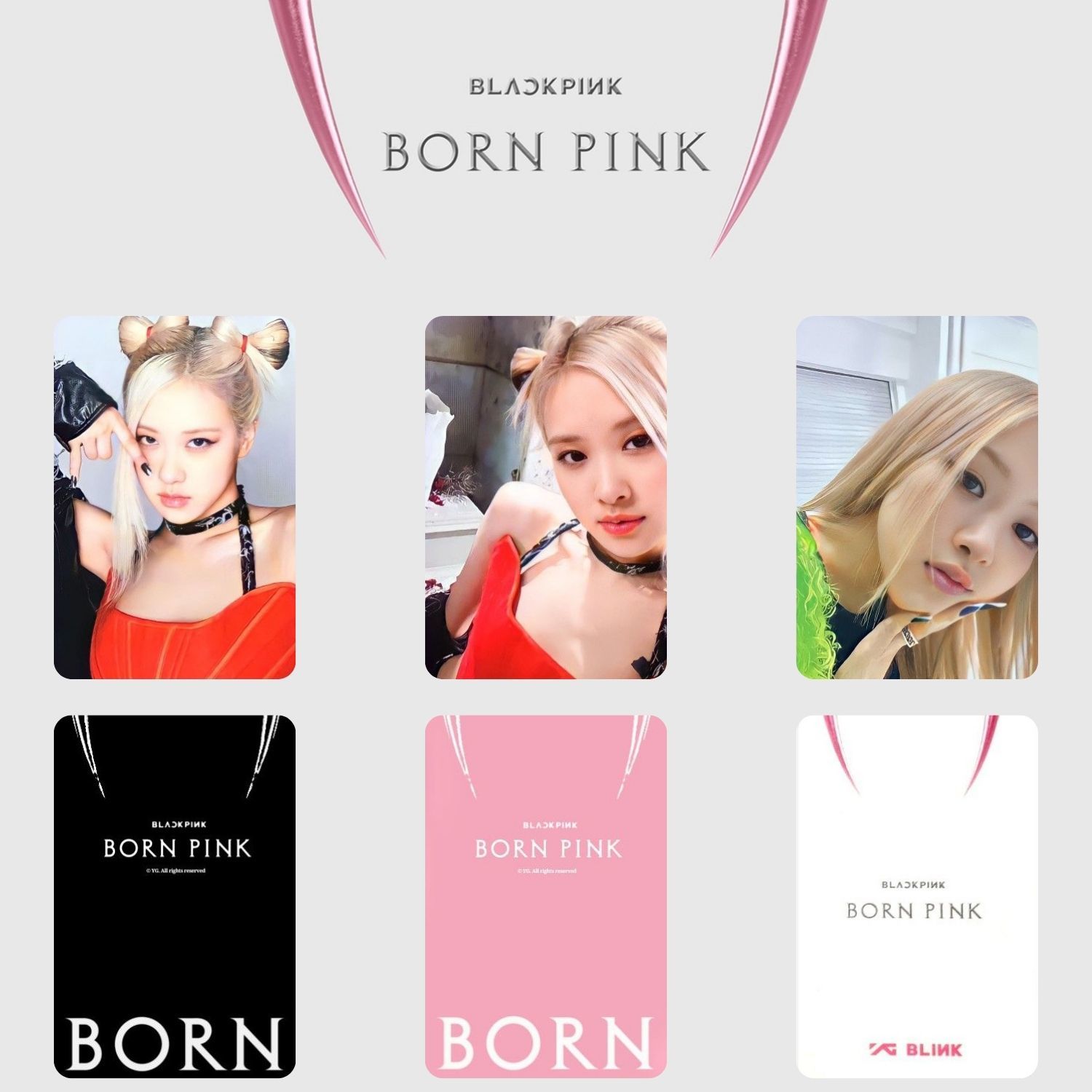 【初回盤】BORN PINK★BLACKPINK (ROSE Ver.) BLACKPINK Rose '' Born Pink '' POB 3 Kart Seti
