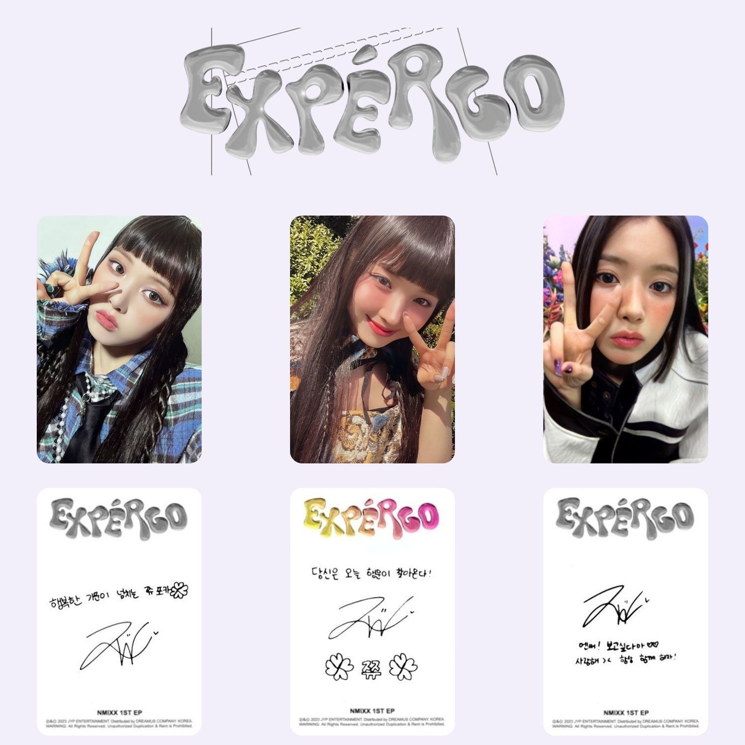 NMIXX Jiwoo '' Expergo '' Albüm Kart Seti