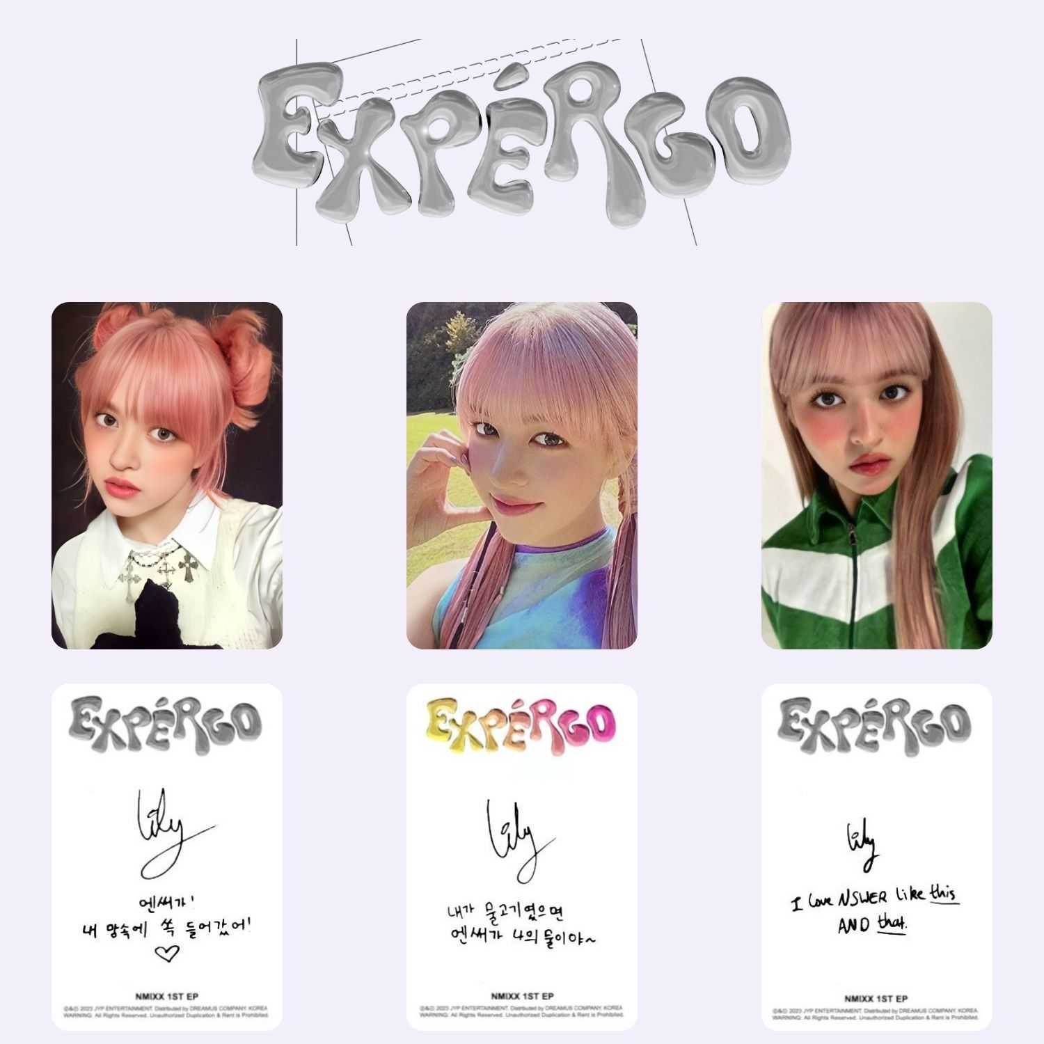 NMIXX Lily '' Expergo '' Albüm Kart Seti