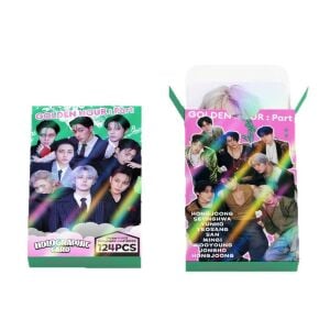 ATEEZ '' Golden Hour : Part 5 '' Çift Yön Baskılı Hologramlı Lomo Card Seti (60 Pcs)