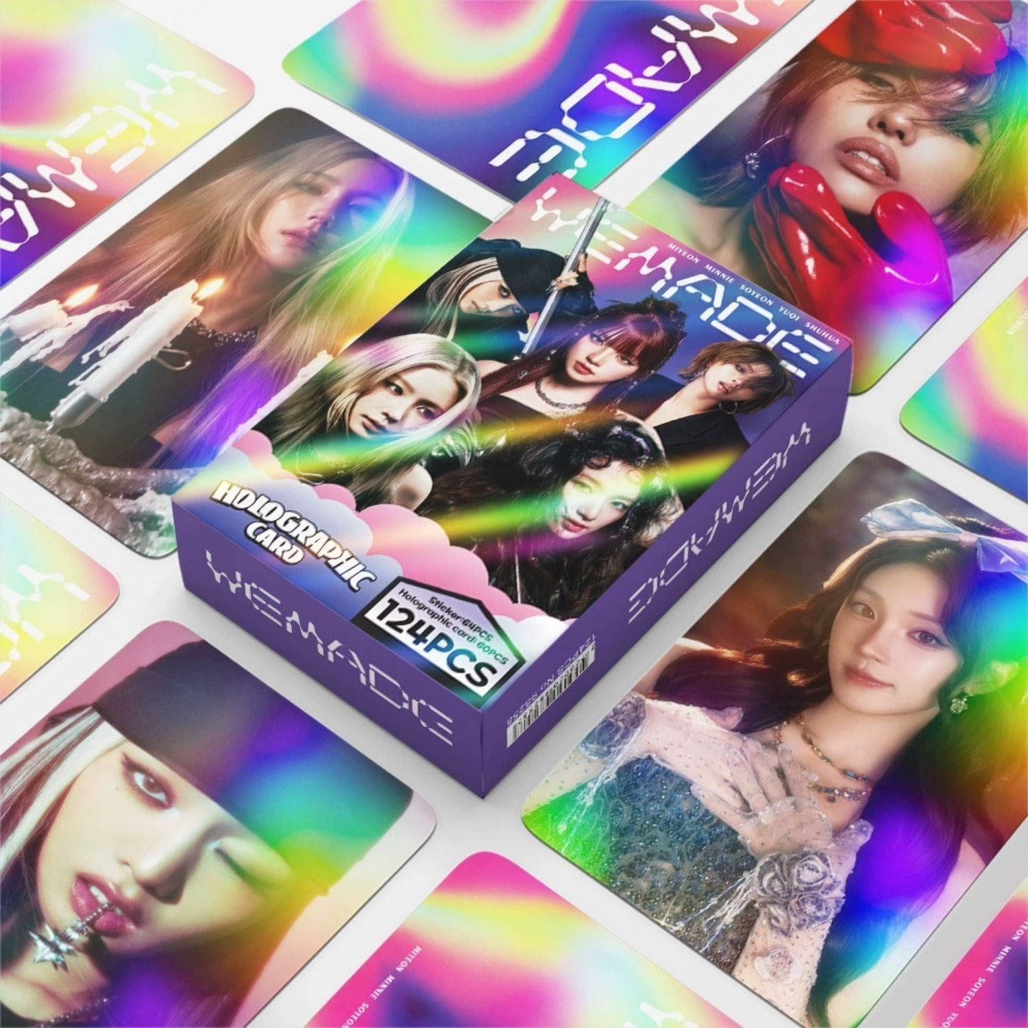 i-dle '' We Made '' Çift Yön Baskılı Hologramlı Lomo Card Seti (60 Pcs)