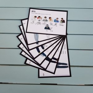 BTS Üyelerinin İmzalı Profil Kartları