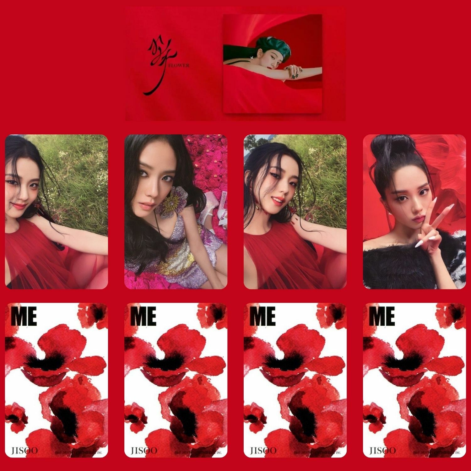 【新品未開封・まとめ売り】JISOO（BLACKPINK） / ME（10枚） BLACKPINK Jisoo '' ME '' Red 1 Albüm Kart Seti