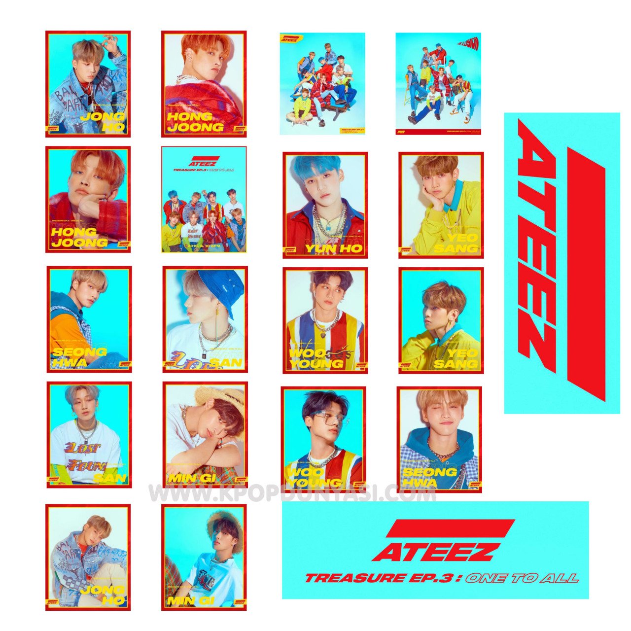 ATEEZ ''Treasure Ep:3'' Fotokart Seti - Set 1