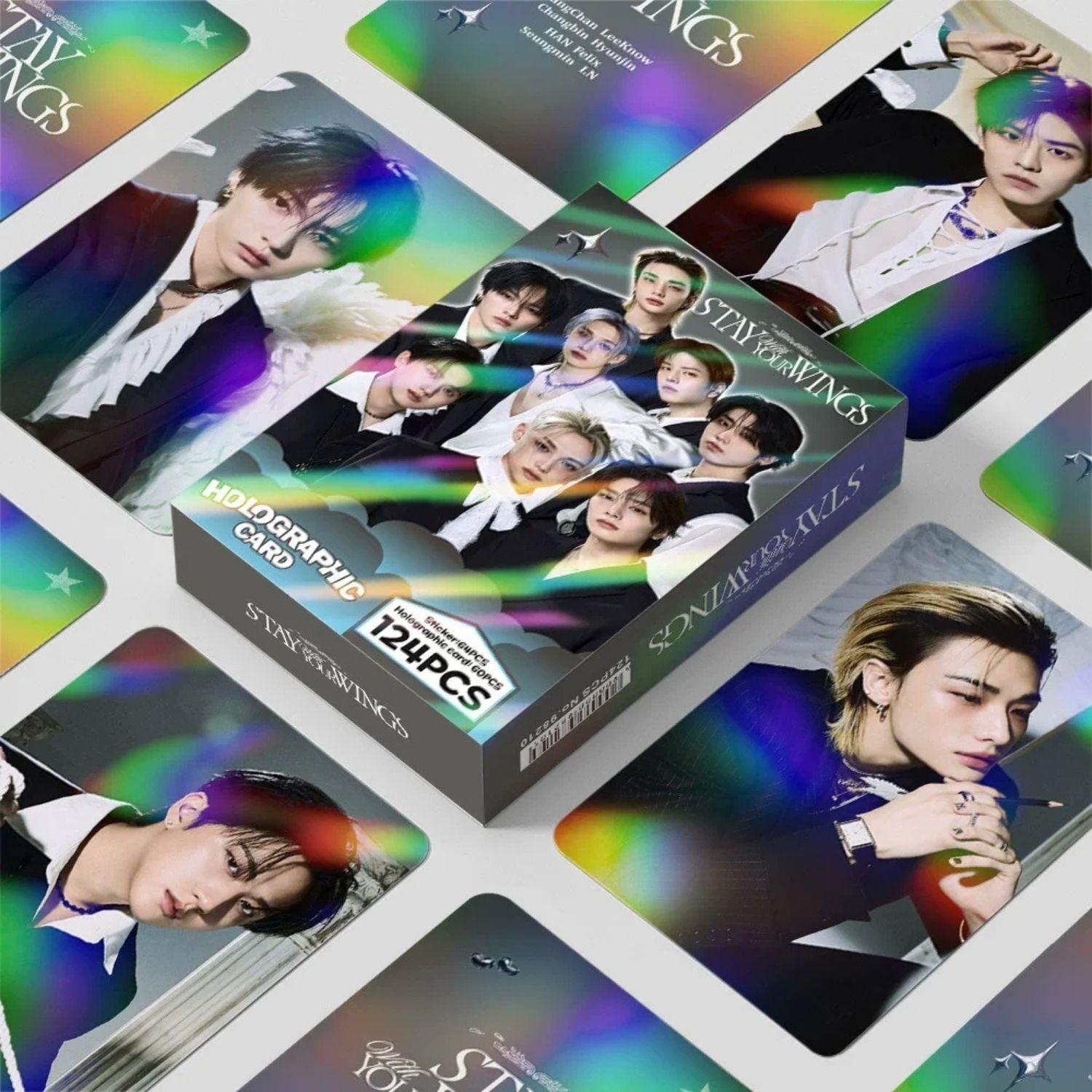 STRAY KIDS '' Stay With Your Wings '' Çift Yön Baskılı Hologramlı Lomo Card Seti (60 Pcs)
