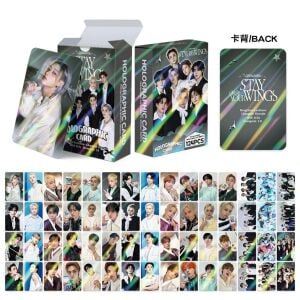 STRAY KIDS '' Stay With Your Wings '' Çift Yön Baskılı Hologramlı Lomo Card Seti (60 Pcs)
