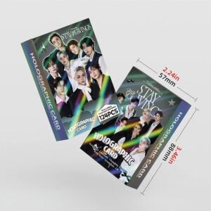 STRAY KIDS '' Stay With Your Wings '' Çift Yön Baskılı Hologramlı Lomo Card Seti (60 Pcs)