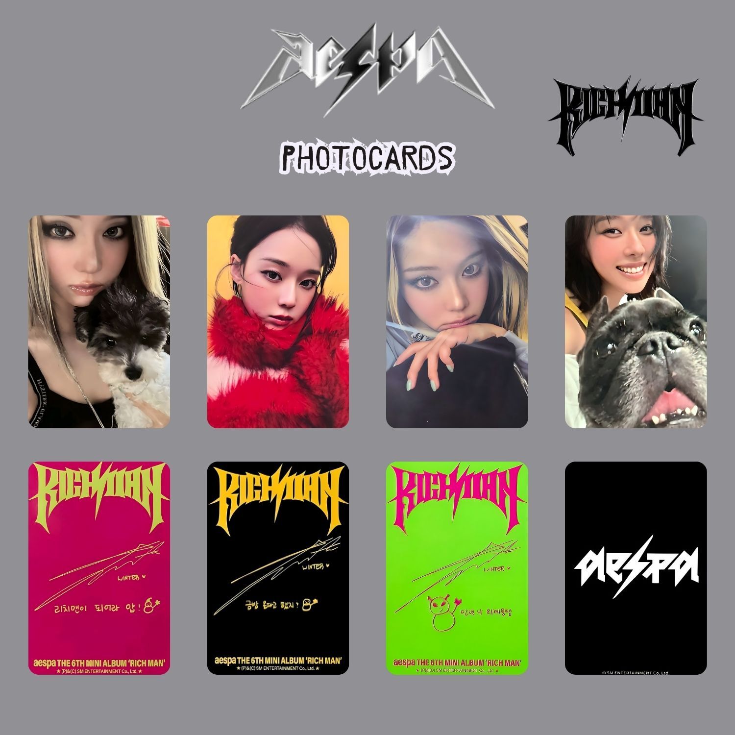 AESPA Winter '' Rich Man '' Photocards Set