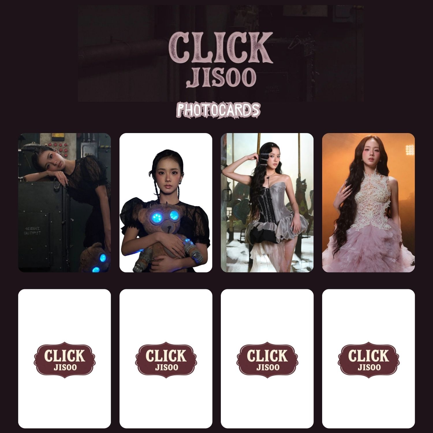 BLACKPINK Jisoo '' Click '' Photocards Set