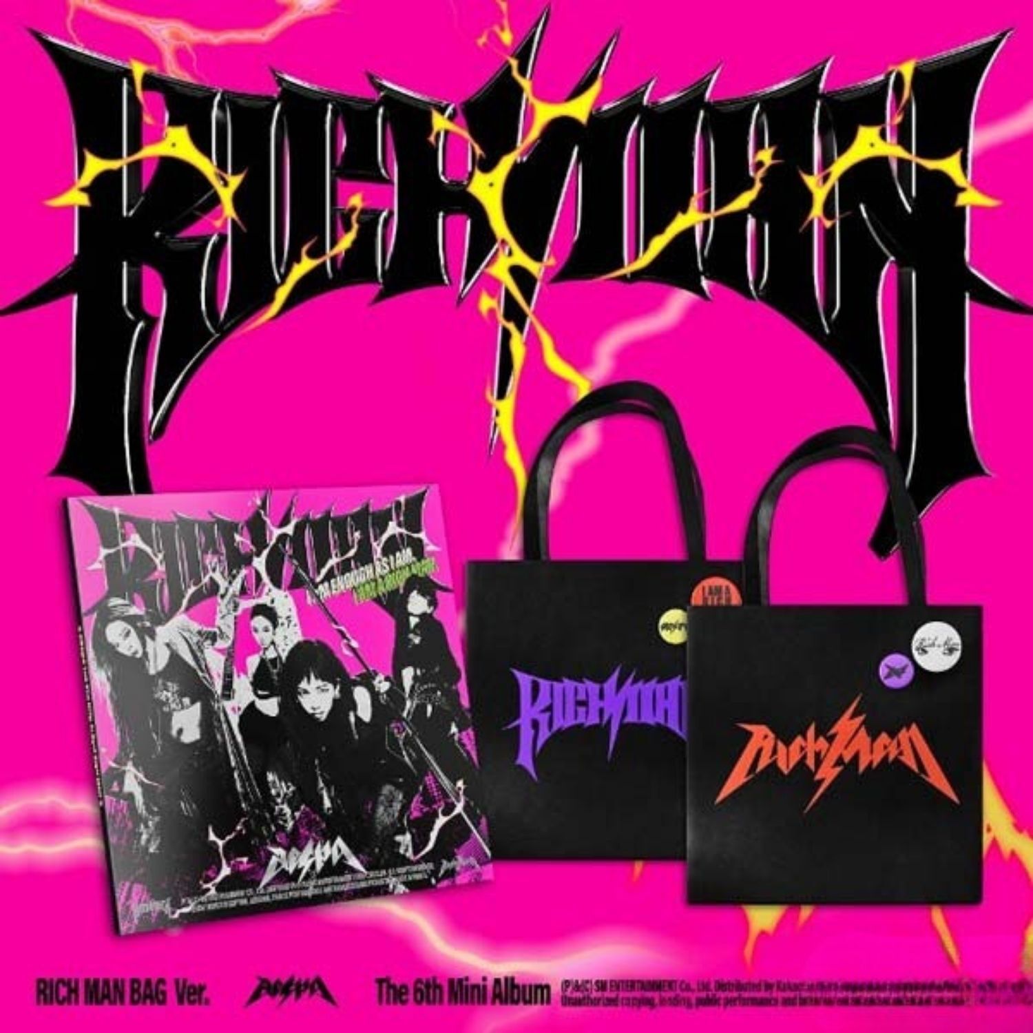 aespa The 6th Mini Album – Rich Man (RICH MAN BAG Ver.) (Random)