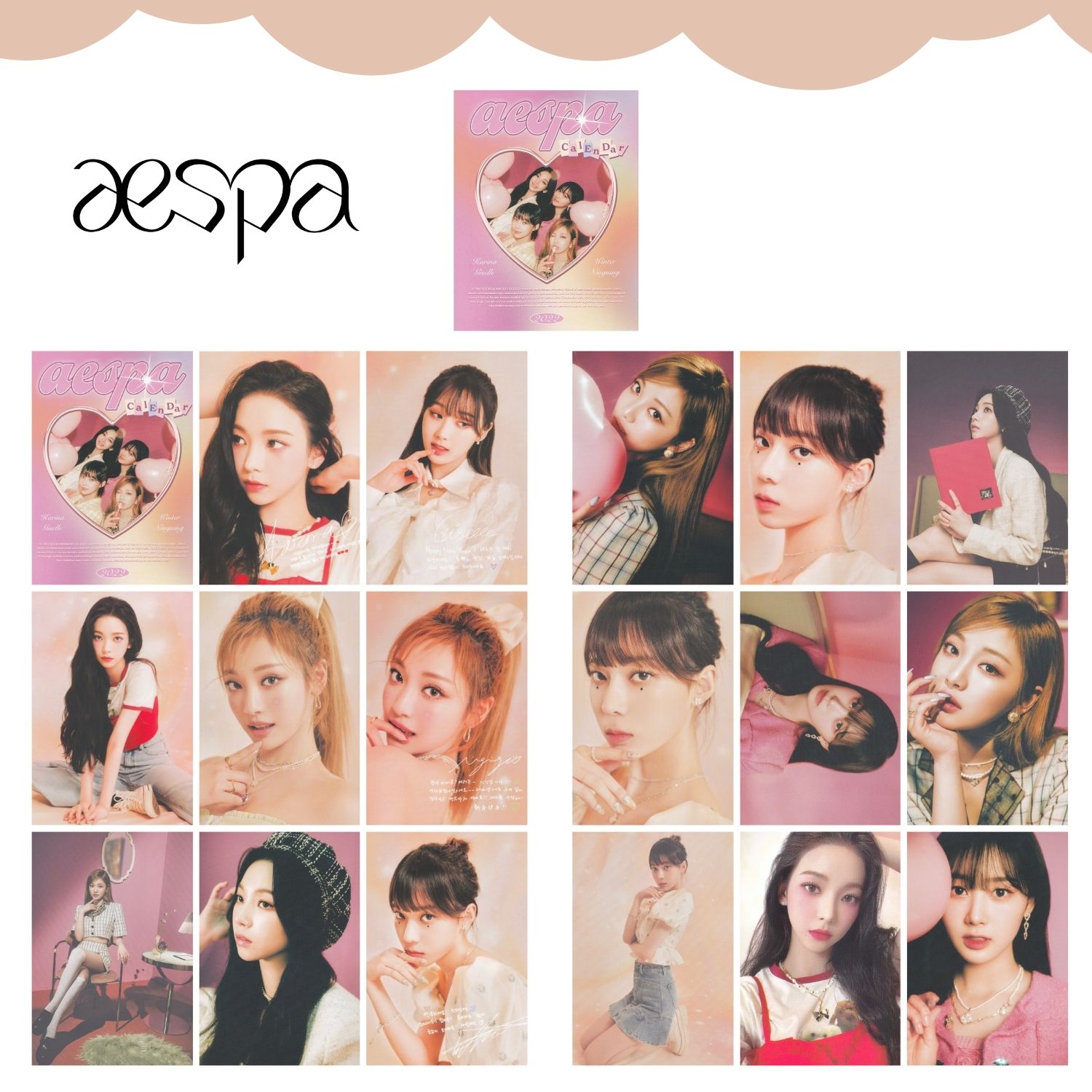 AESPA '' 2022 Season's Greetings '' Fotokart Seti