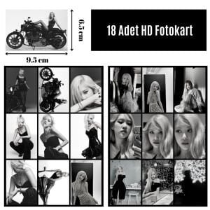 BLACKPINK  '' Rose Black and White '' Fotokart Seti 2