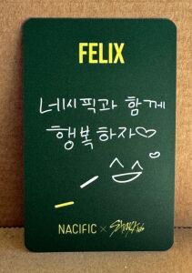 STRAY KIDS Felix '' Nacific X Stray Kids '' Photocard
