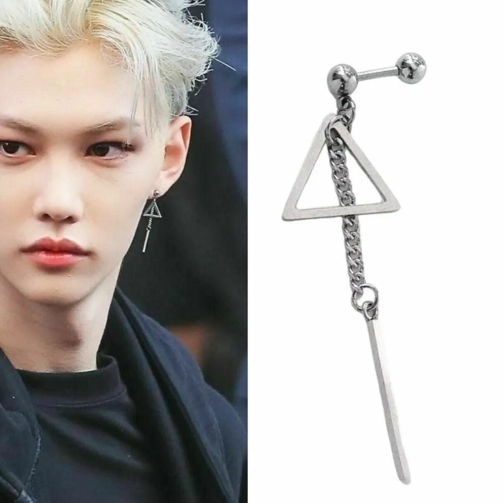 STRAY KIDS '' Felix '' Küpe 3 Kulağı Deliksiz