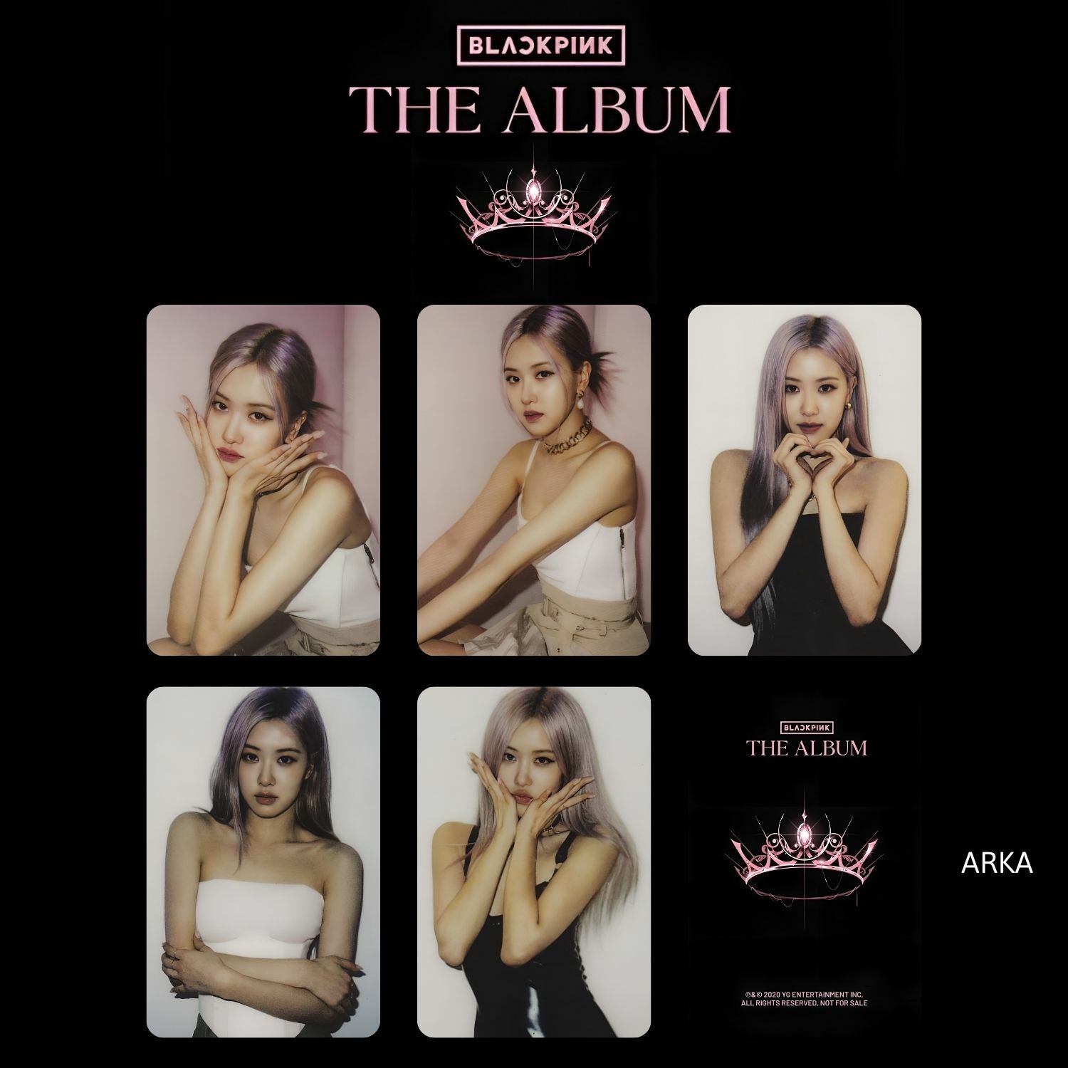 BLACKPINKTHEALBUM4セットまとめ売り BLACKPINK Rose '' The Album '' Albüm Kart Seti
