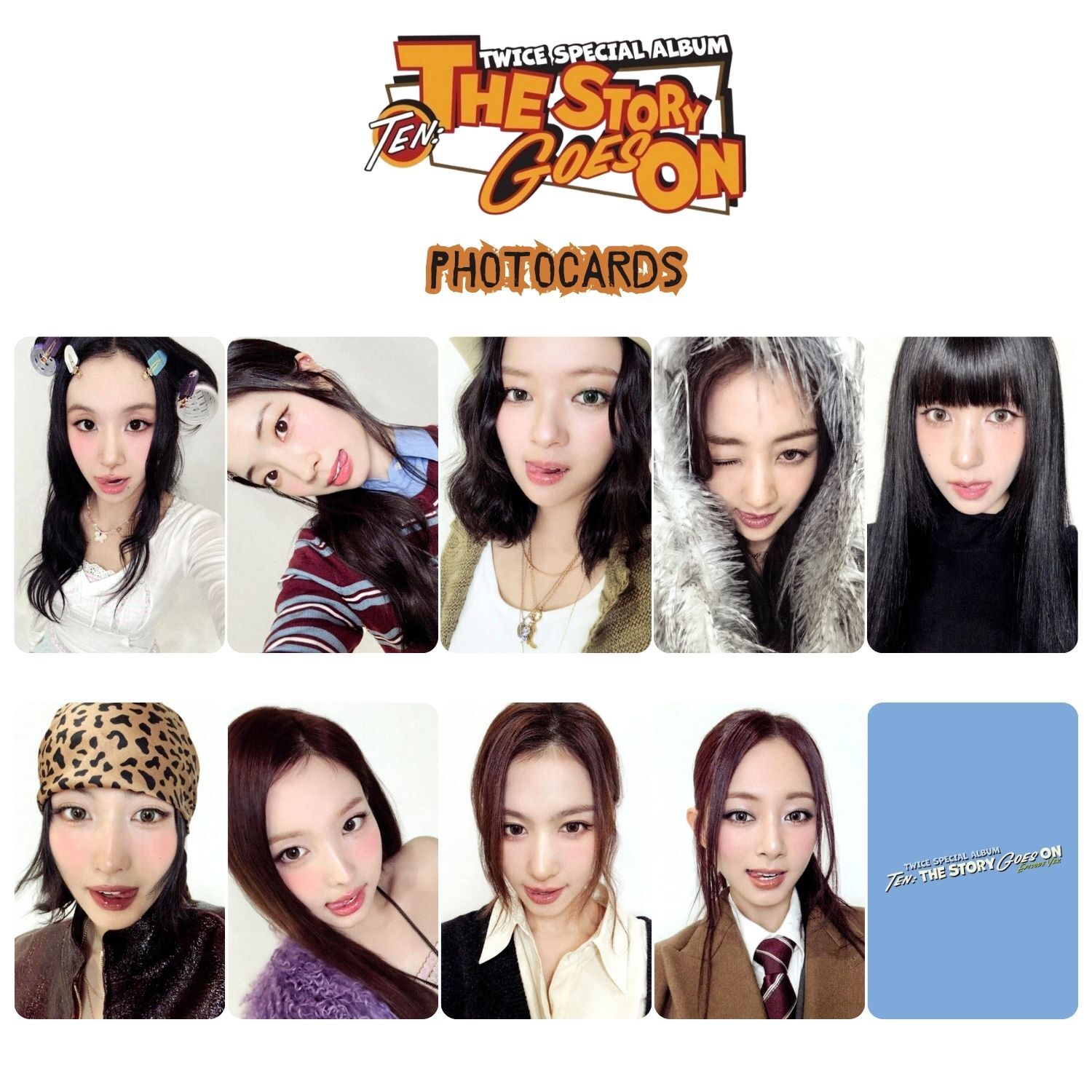 TWICE '' TEN : The Story Goes On '' Photocards Set POB 2