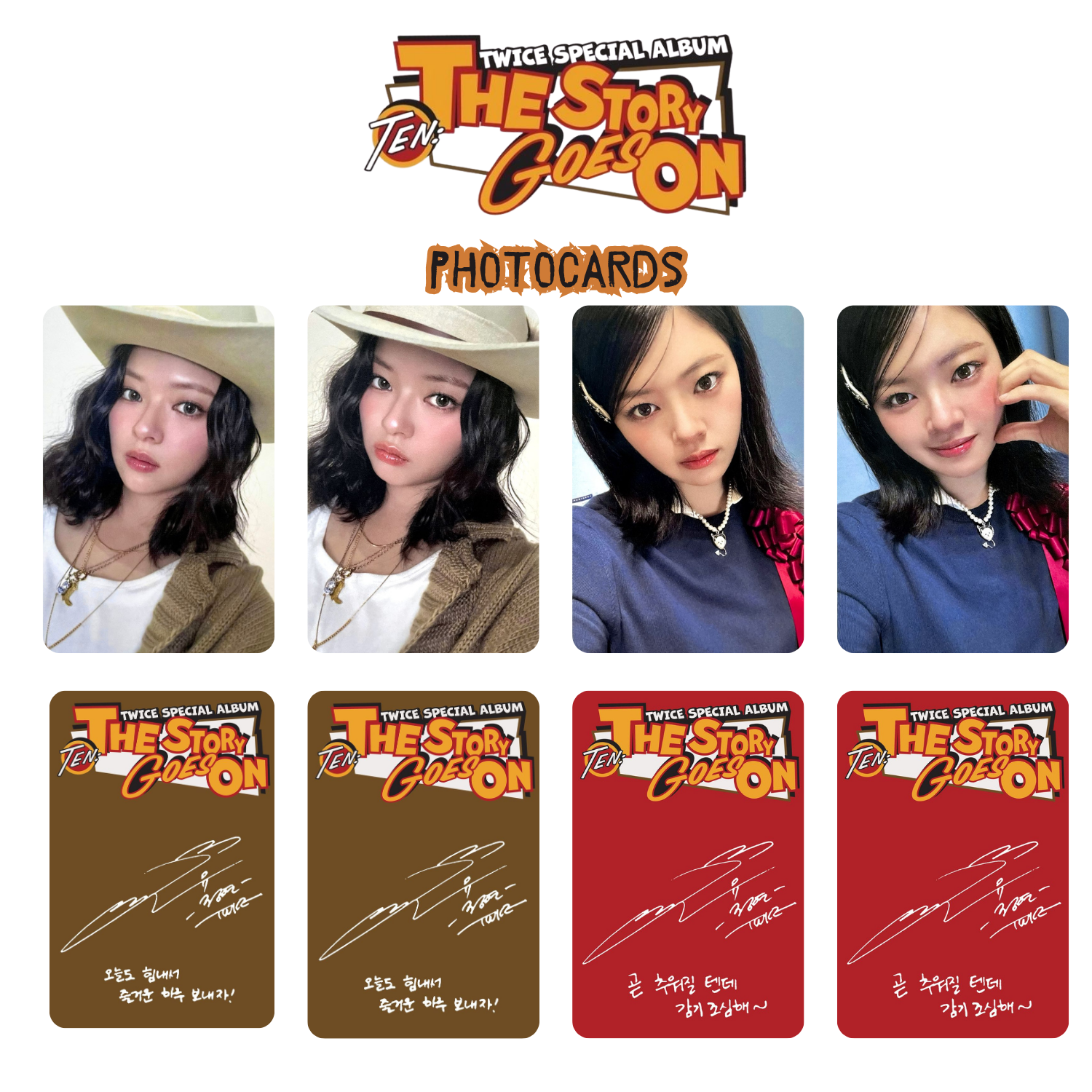 TWICE Jeongyeon '' TEN : The Story Goes On '' Photocards Set