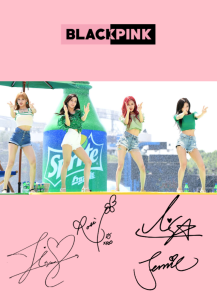 BLACKPINK Grup İmzalı Kartpostallar