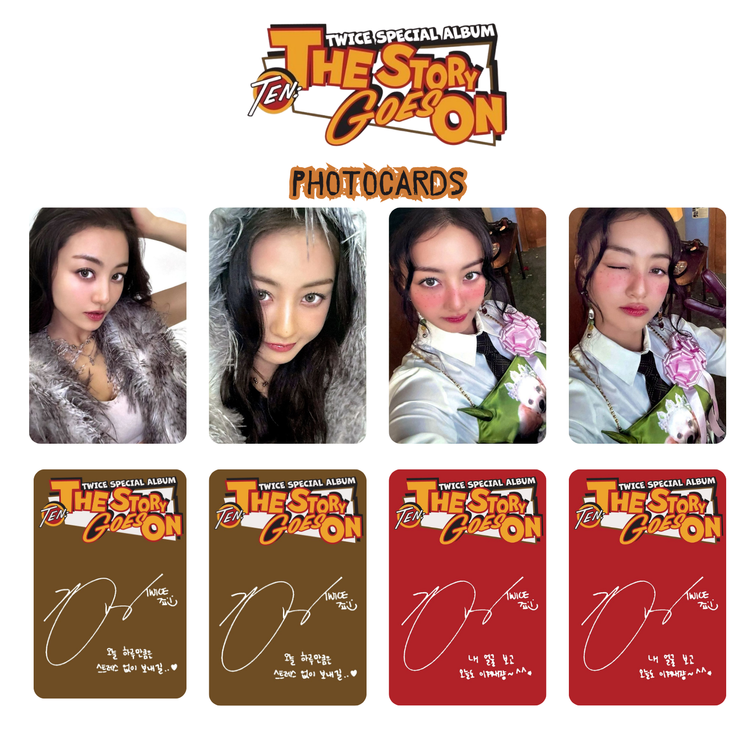 TWICE Jihyo '' TEN : The Story Goes On '' Photocards Set