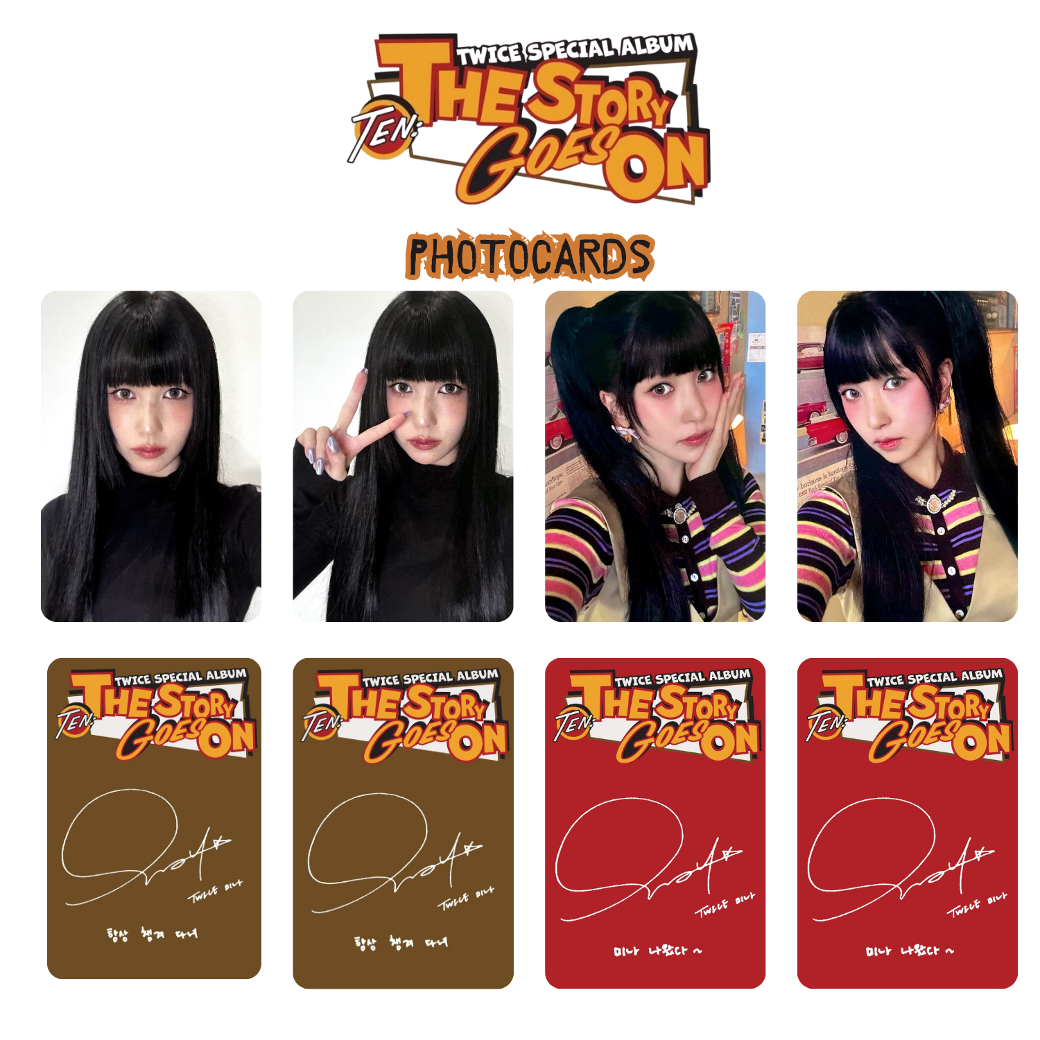 TWICE Mina '' TEN : The Story Goes On '' Photocards Set