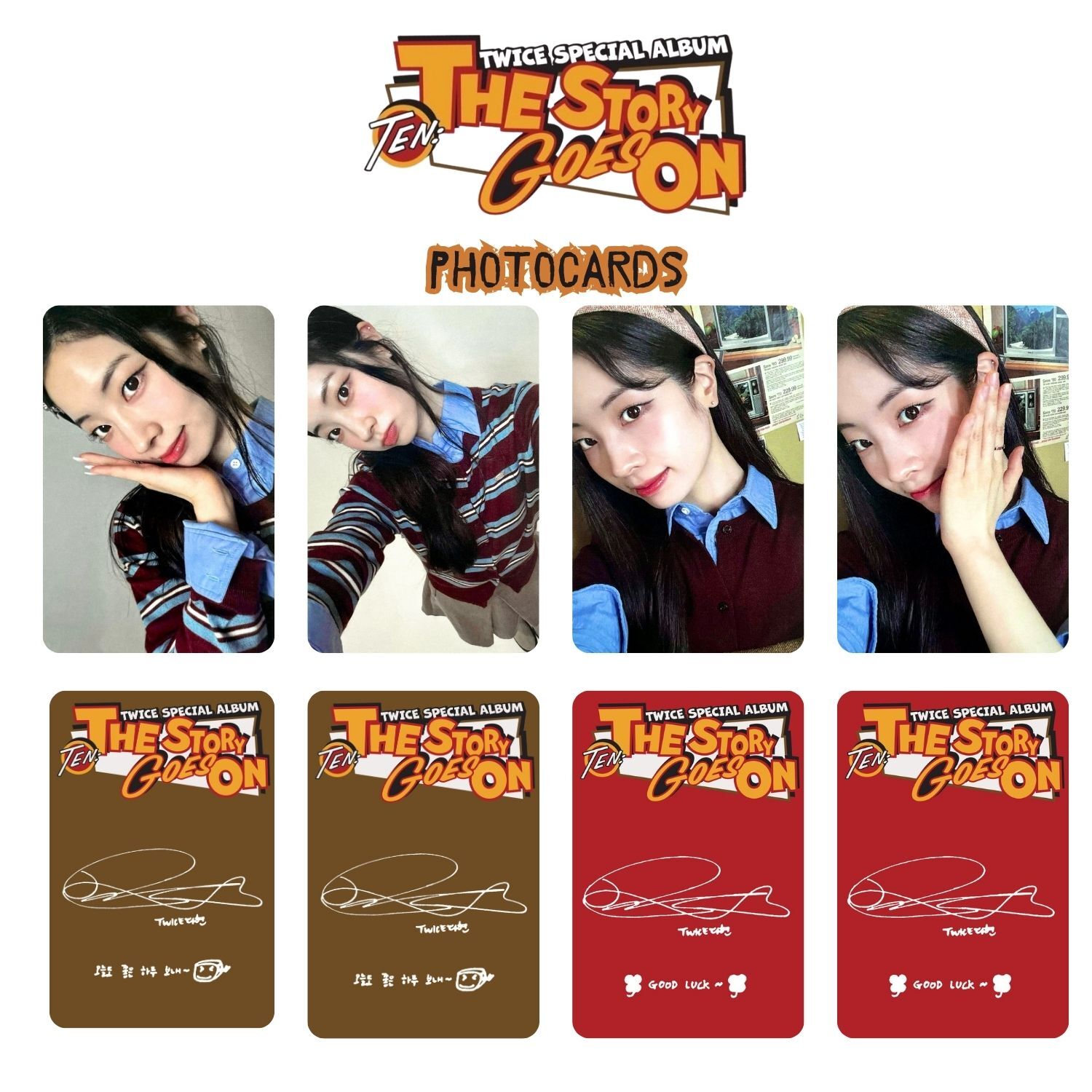TWICE ダヒョン TEN 10周年アルバム Kpopnara US限定トレカ TWICE Dahyun '' TEN : The Story Goes On '' Photocards Set