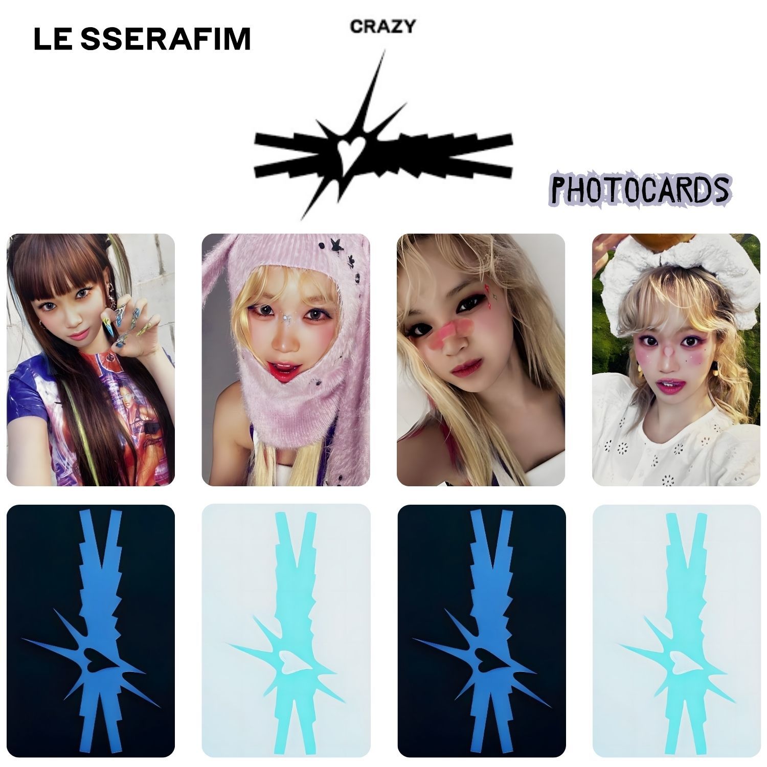 LE SSERAFIM Chaewon '' Crazy '' Photocards Set