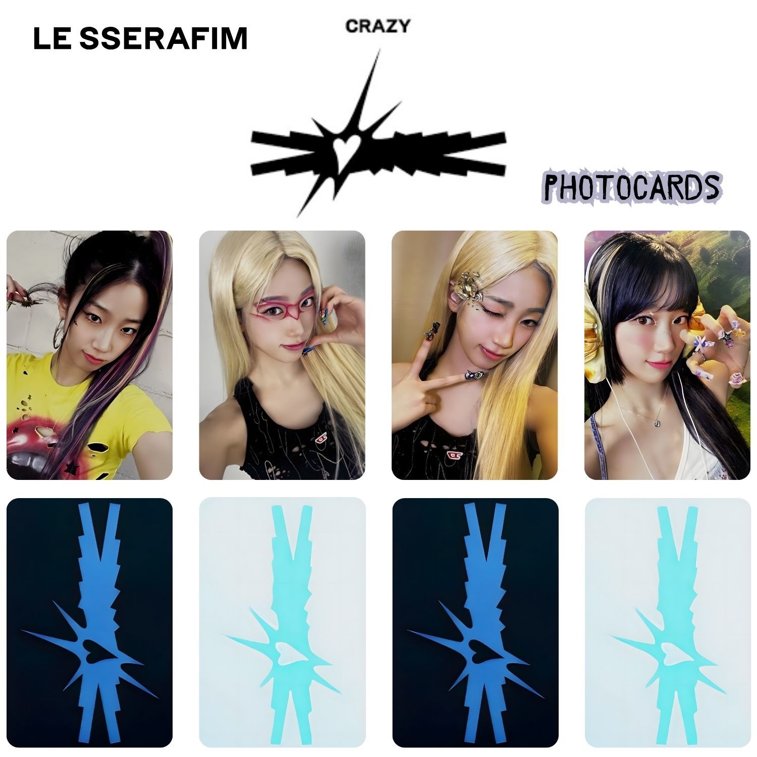 LE SSERAFIM Kazuha '' Crazy '' Photocards Set